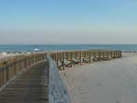 The board walk to the beach